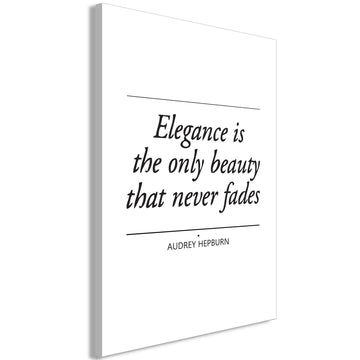 Canvas Print - Hepburn Quote (1 Part) Vertical