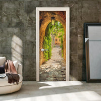 Photo wallpaper on the door - Alley in Italy