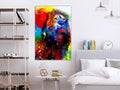 Canvas Print - Lion and Watercolours (1 Part) Vertical