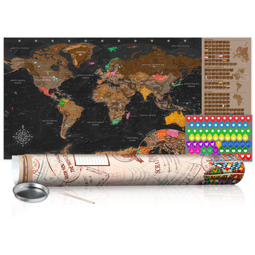 Scratch map - Brown Map - Poster (English Edition)