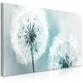 Canvas Print - Fluffy Dandelions (1 Part) Blue Wide