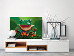 DIY canvas painting - Laughing Frog