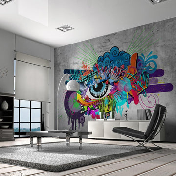 Self-adhesive Wallpaper - Graffiti eye