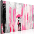 Canvas Print - Umbrella in Love (1 Part) Wide Pink