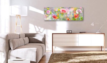 Canvas Print - Rainbow of Morning Poppies