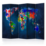 Room Divider - Room divider – Colorful map