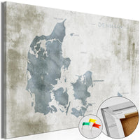 Decorative Pinboard - Scandinavian Blue [Cork Map]