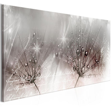 Canvas Print - Drops of Dew (1 Part) Pink Wide