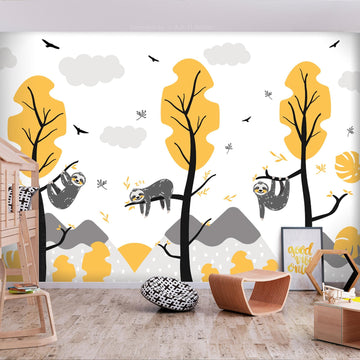 Self-adhesive Wallpaper - Cute Sloths