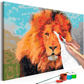 DIY canvas painting - Lion