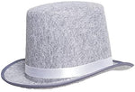 Grey Top Hat Adult Costume Accessory