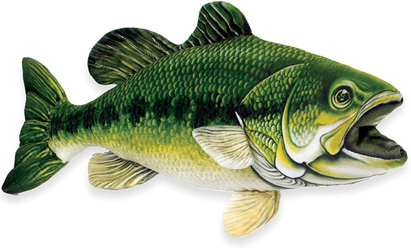 Real Planet Large Mouth Bass Green 14.25 Inch Realistic Soft Plush