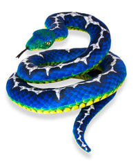 Real Planet Tree Python Blue/White 78.7 Inch Realistic Soft Plush