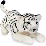 Real Planet White Tiger Cub White/Black 23.6 Inch Realistic Soft Plush