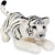 Real Planet White Tiger Cub White/Black 23.6 Inch Realistic Soft Plush