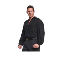 Pirate Adult Costume Black Shirt XX-Large