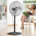 InnovaGoods Industrial Ø 45 cm 75W Black Pedestal Fan