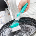 Scourer Brush with Handle and Soap Dispenser Cleasy InnovaGoods