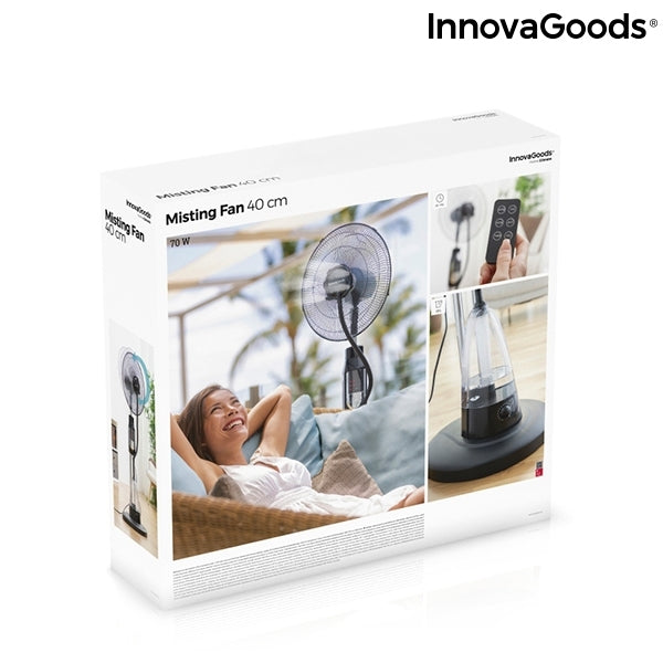 Nebuliser Pedestal Fan with Remote Control InnovaGoods Ø 40 cm 70W