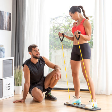 Push-Up Board with Resistance Bands and Exercise Guide Pulsher InnovaGoods