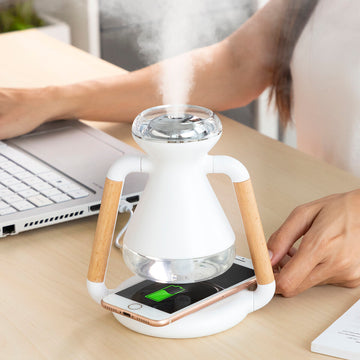 Humidificateur Diffuseur d'Arômes et Chargeur Sans Fil 3 en 1 Misvolt InnovaGoods