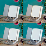 3-In-1 Folding LED Mirror with Make-up Organiser Panomir InnovaGoods