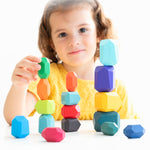 Stacking Wooden Balancing Stones Wotonys InnovaGoods 16 Pieces