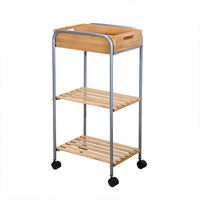 Bamboo Bathroom Organiser Trolley