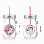 Junior Knows Unicorn Mini Mason Jar Mugs (Set of 2)