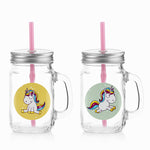 Junior Knows Unicorn Mini Mason Jar Mugs (Set of 2)