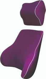 Purple Memory Foam Lumbar Back & Neck Pillow Support Back Cushion Office Car Seat