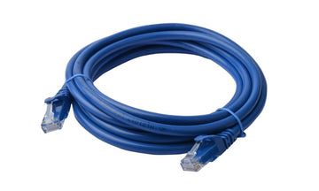 8WARE Cat6a UTP Ethernet Cable 30m Snagless Blue