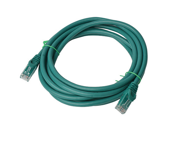 8WARE Cat6a UTP Ethernet Cable 3m Snagless Green