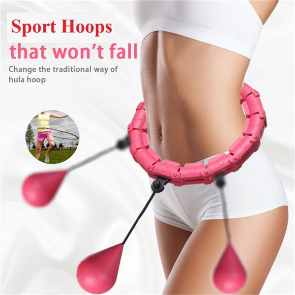 24 Knots Fitness Smart Sport Hoop Adjustable Thin Waist Exercise Gym Circle Ring