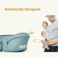 Adjustable Ergonomic Infant Baby Carrier With Hip Seat Stool Wrap Sling Backpack Lake Blue