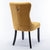 2x Velvet Dining Chairs -Gold