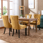 2x Velvet Dining Chairs -Gold