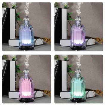 Essential Oil Aroma Diffuser - 120ml 3D Glass Bottle Ultrasonic Mist Humidifier