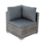 Ottoman-Style Outdoor Lounge Set in Grey