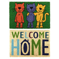 2 x Doormat for Front Door Entryway Cursive Natural Coconut Coir Floor mat Outdoor 40x60cm