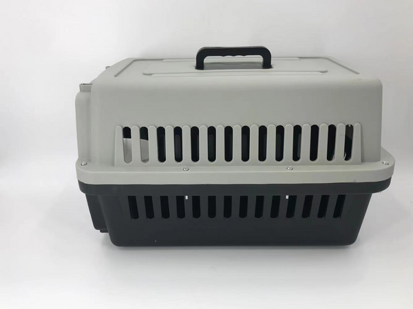 Medium Dog Cat Crate Pet Carrier Airline Cage With Bowl & Tray-Black