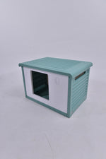 Small Plastic Pet Dog Puppy Cat House Kennel Green