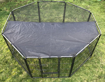 80 cm Heavy Duty Pet Dog Puppy Cat Rabbit Exercise Playpen Fence With Cover