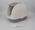 Portable Hooded Cat Toilet Litter Box Tray House with Handle and Scoop White