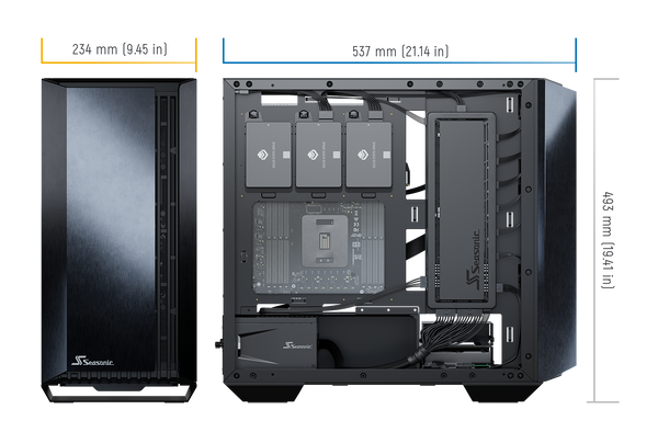 Seasonic Syncro Q704 Aluminum Case with Syncro DGC-750 750W 80 Plus Gold PSU & Connect Module RED DOT AWARD WINNER 2021