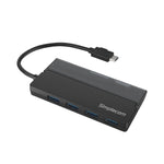 Simplecom CH330 Portable USB-C to 4 Port USB-A Hub USB 3.2 Gen1 with Cable Storage