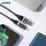 Kivee CT10 4-in-1 Charging Cable 1M Black