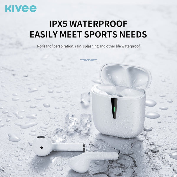 Kivee TW73 Bluetooth 5.0 Wireless Earphone White