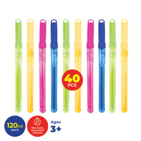 Party Central 40PCE Jumbo Bubble Swords Fragrance Free Large Bubbles 120ml