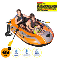 Bestway Kondor 3000 Inflatable Boat UV Resistant Leak Proof Beach Pool Fun 228cm x 110cm